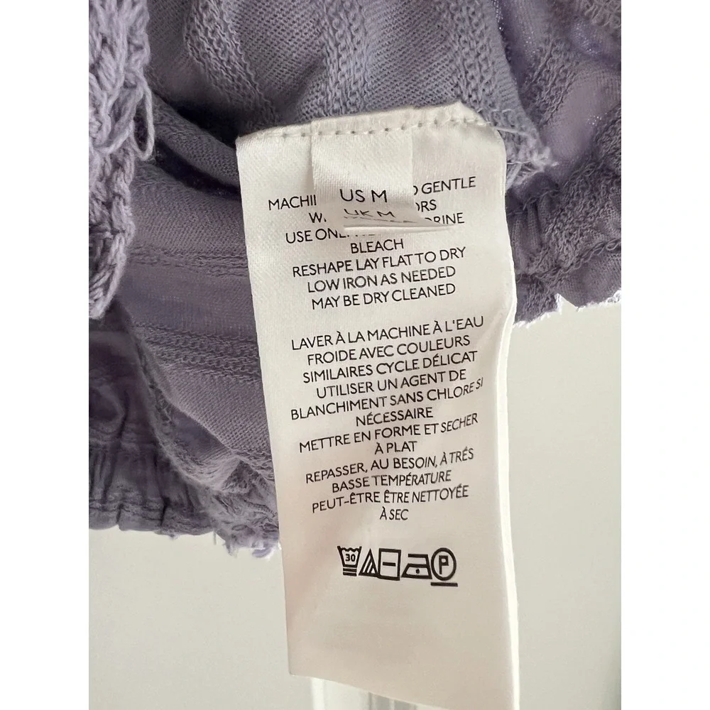 NWT Free People Sweet Something Crochet Knit Frosted Lilac Crochet Tank M